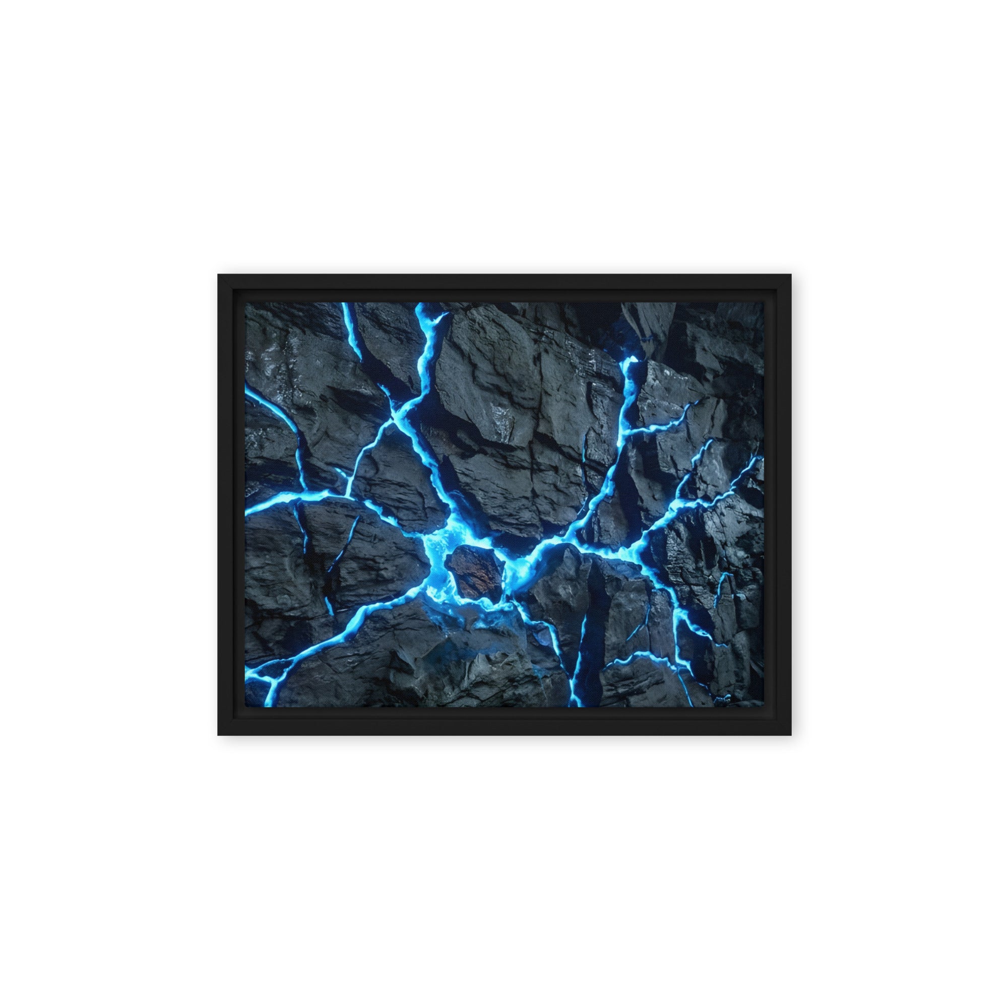 Vesicle framed canvas print, front view in black frame, 18 x 24 inch large size