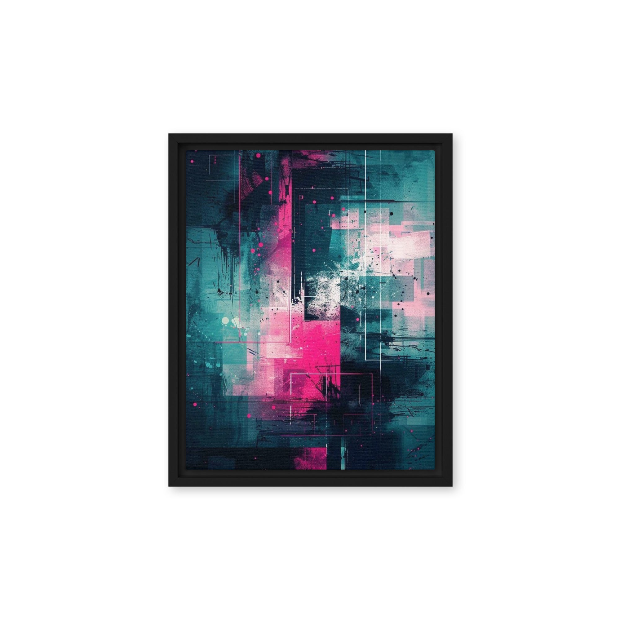 Neona framed canvas print image for product listing in black frame, 18 x 24 inch large size