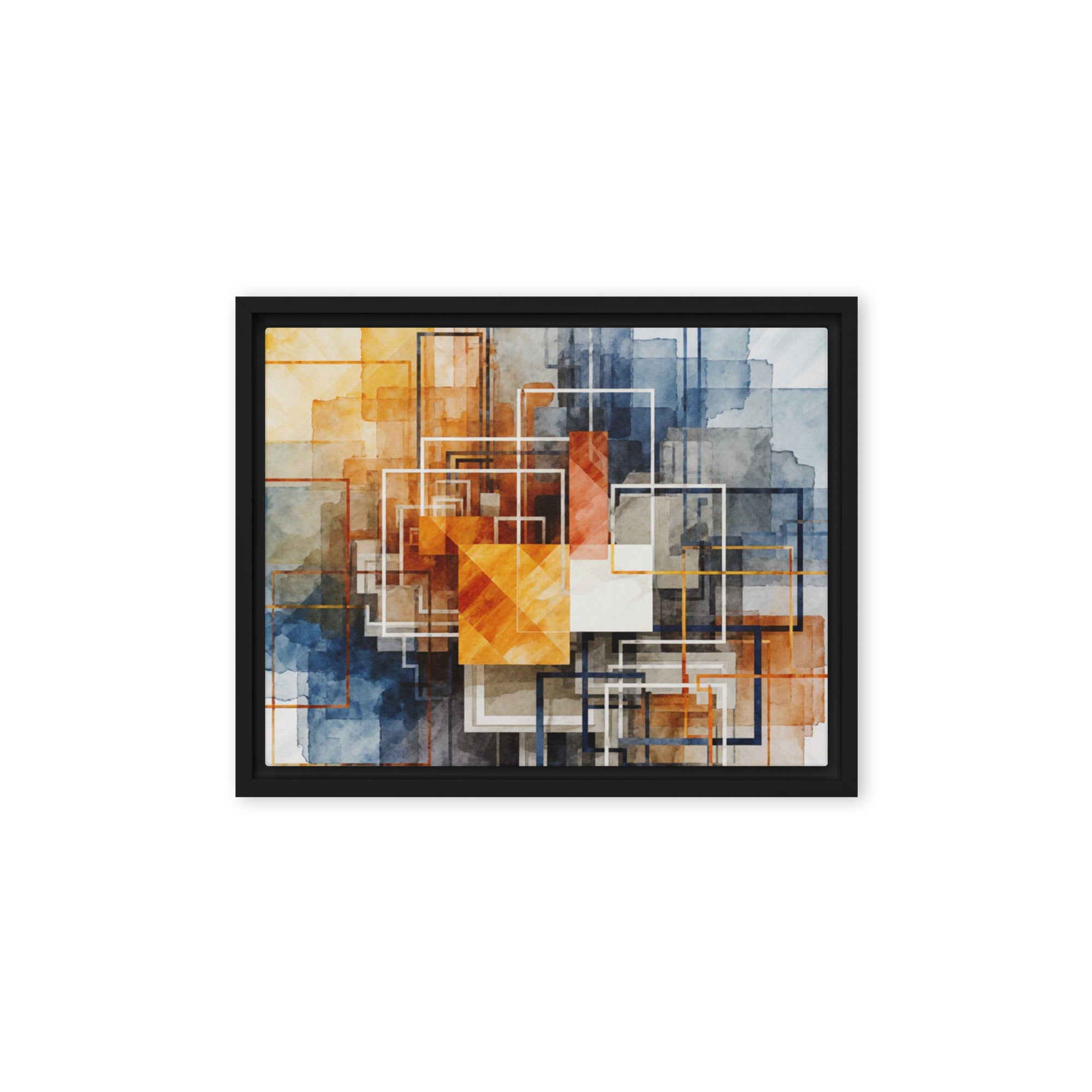 Reticle framed canvas print image for product listing in black frame, 16 x 16 inch universal size