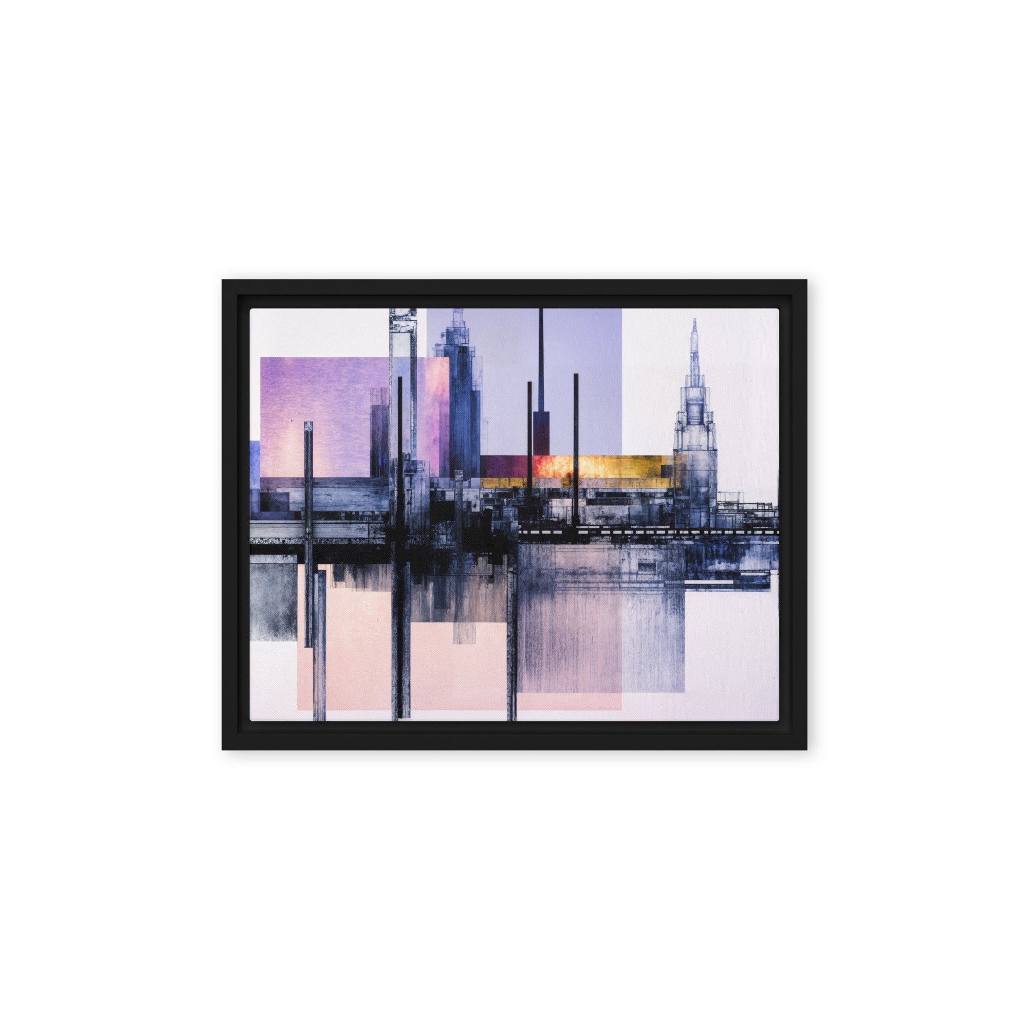 Escapes framed canvas print image for product listing in black frame, 16 x 16 inch universal size