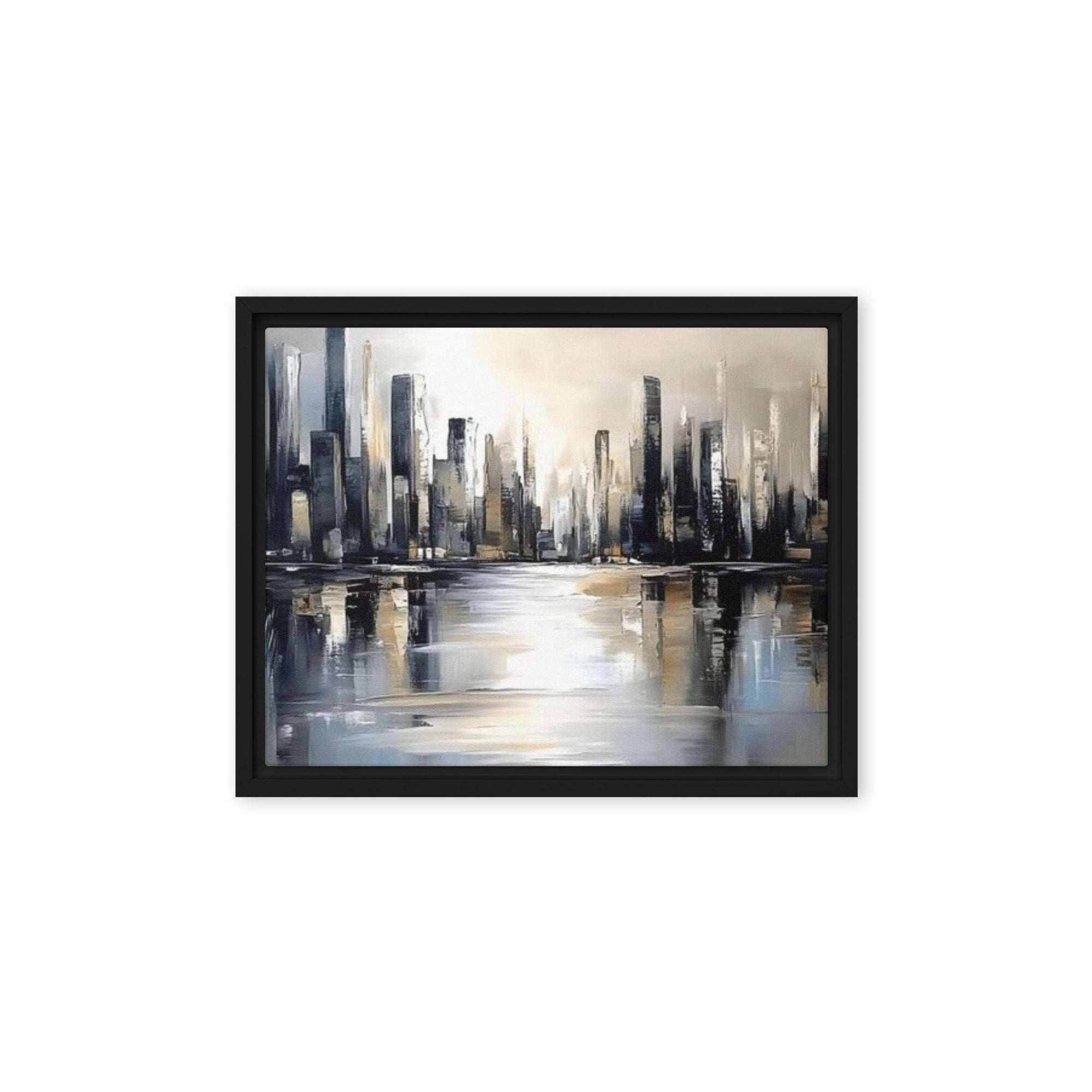 Sharps framed canvas print image for product listing in black frame, 16 x 16 inch universal size