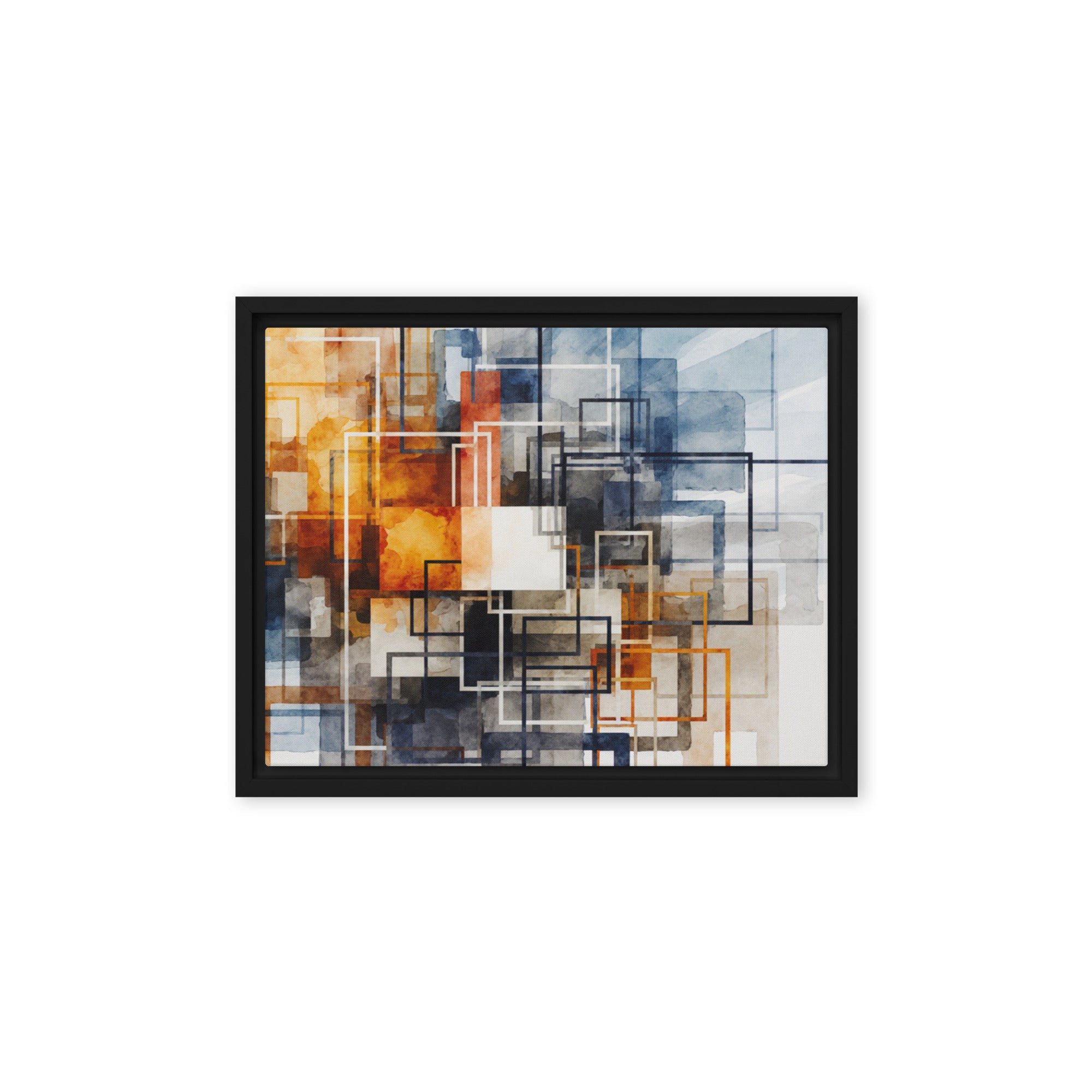 Tessera framed canvas print image for product listing in black frame, 16 x 16 inch universal size