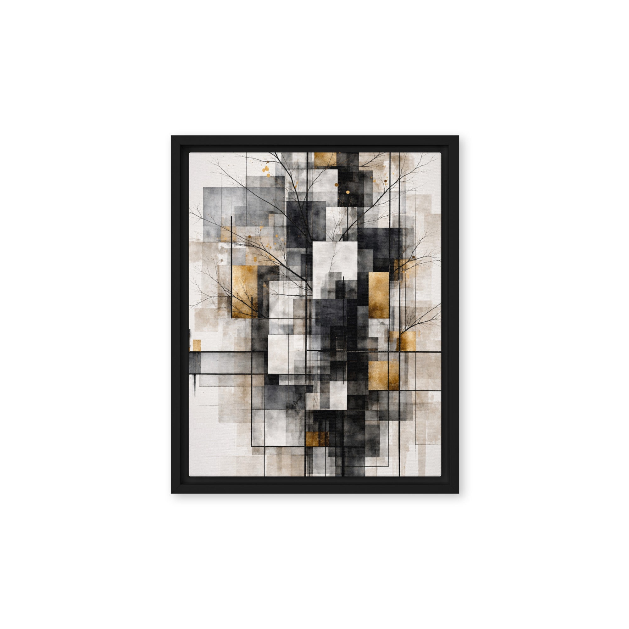 Avect framed canvas print image for product listing in black frame, 16 x 16 inch universal size