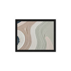 Talus framed canvas artwork with angular rock-like forms and deep charcoal contrasts, shown on white.