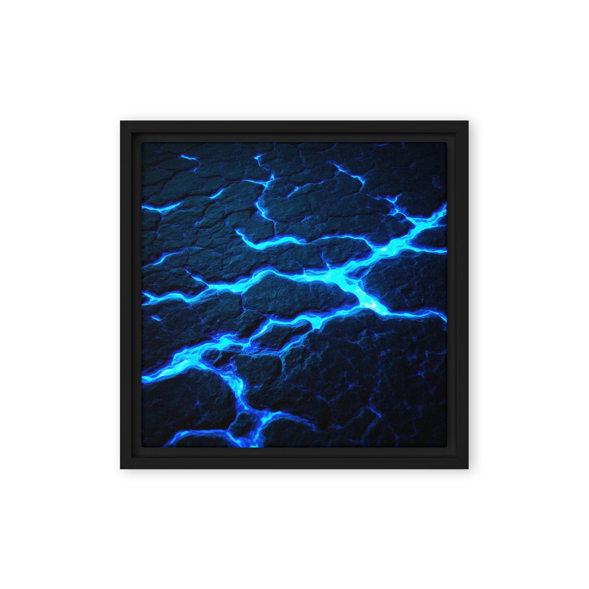 Dacite framed canvas print shown in front view in black frame, 20 x 30 inch large size