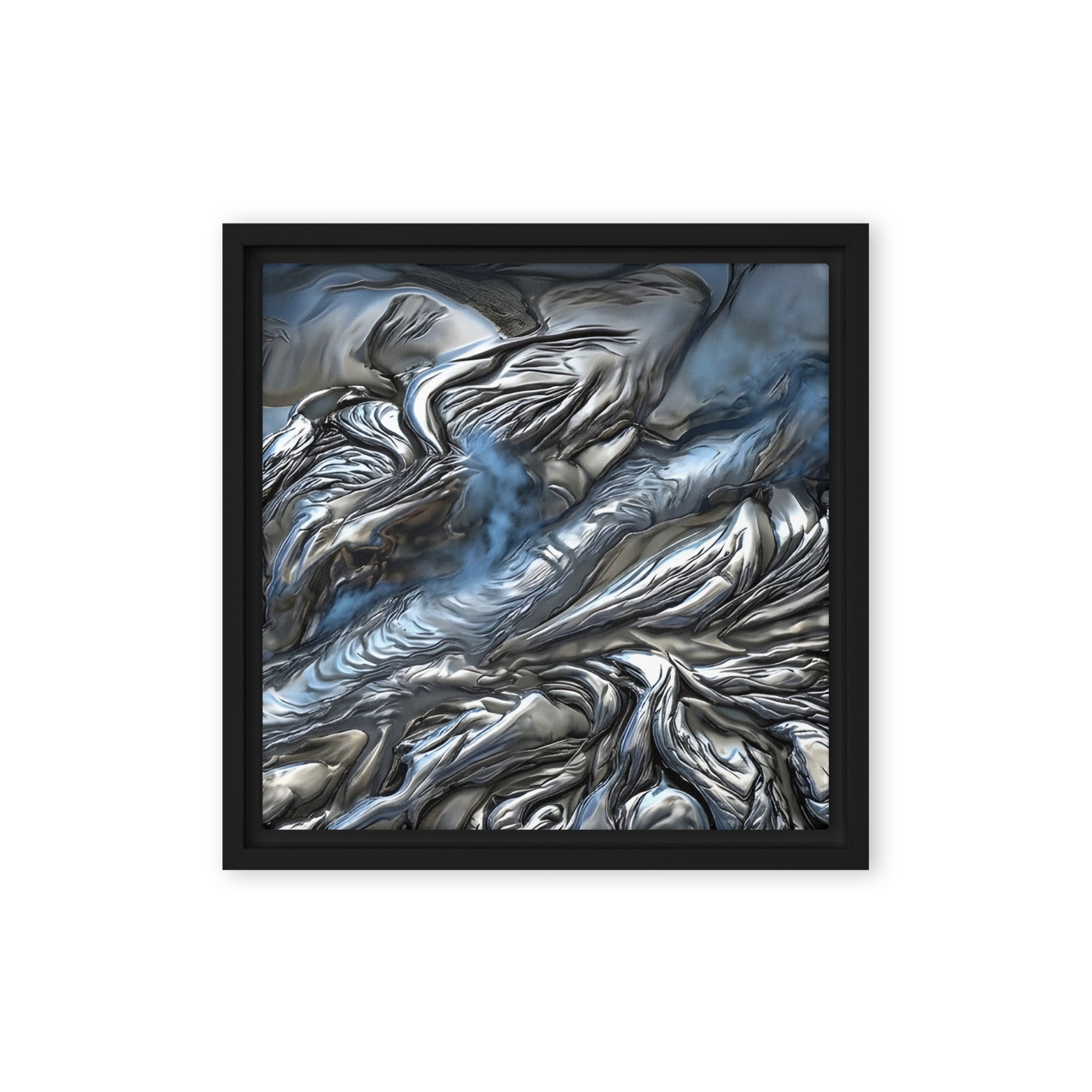 Andesite framed canvas print shown in front view in black frame, 20 x 30 inch large size
