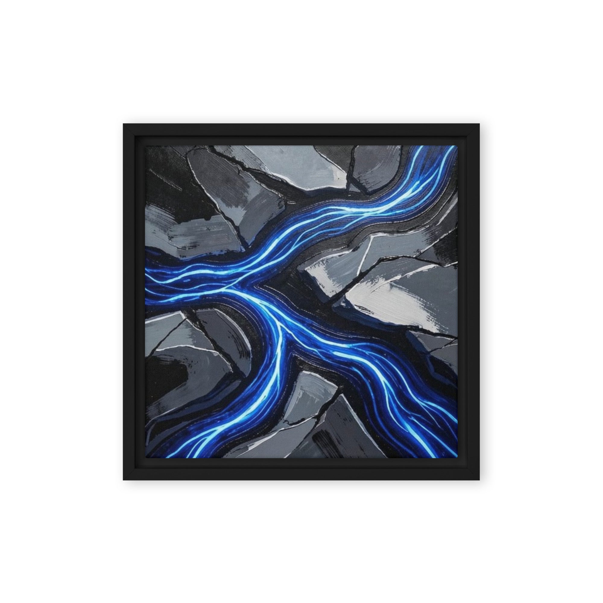 Viscous wall art product image as a framed canvas print in black frame, 24 x 32 inch large size