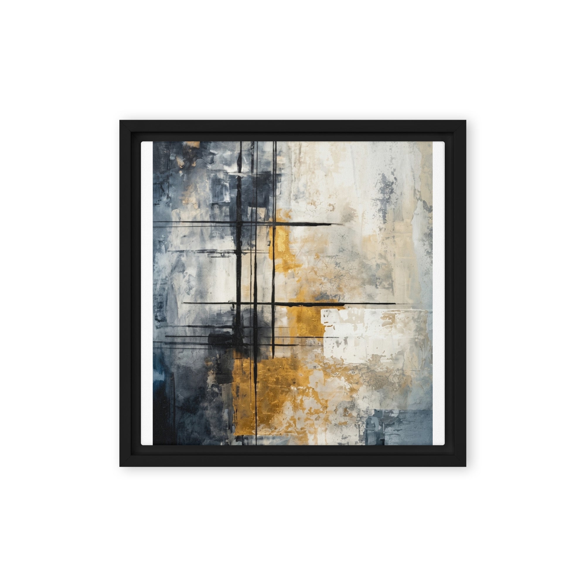 Elitist framed canvas print shown in front view in black frame, 20 x 30 inch large size