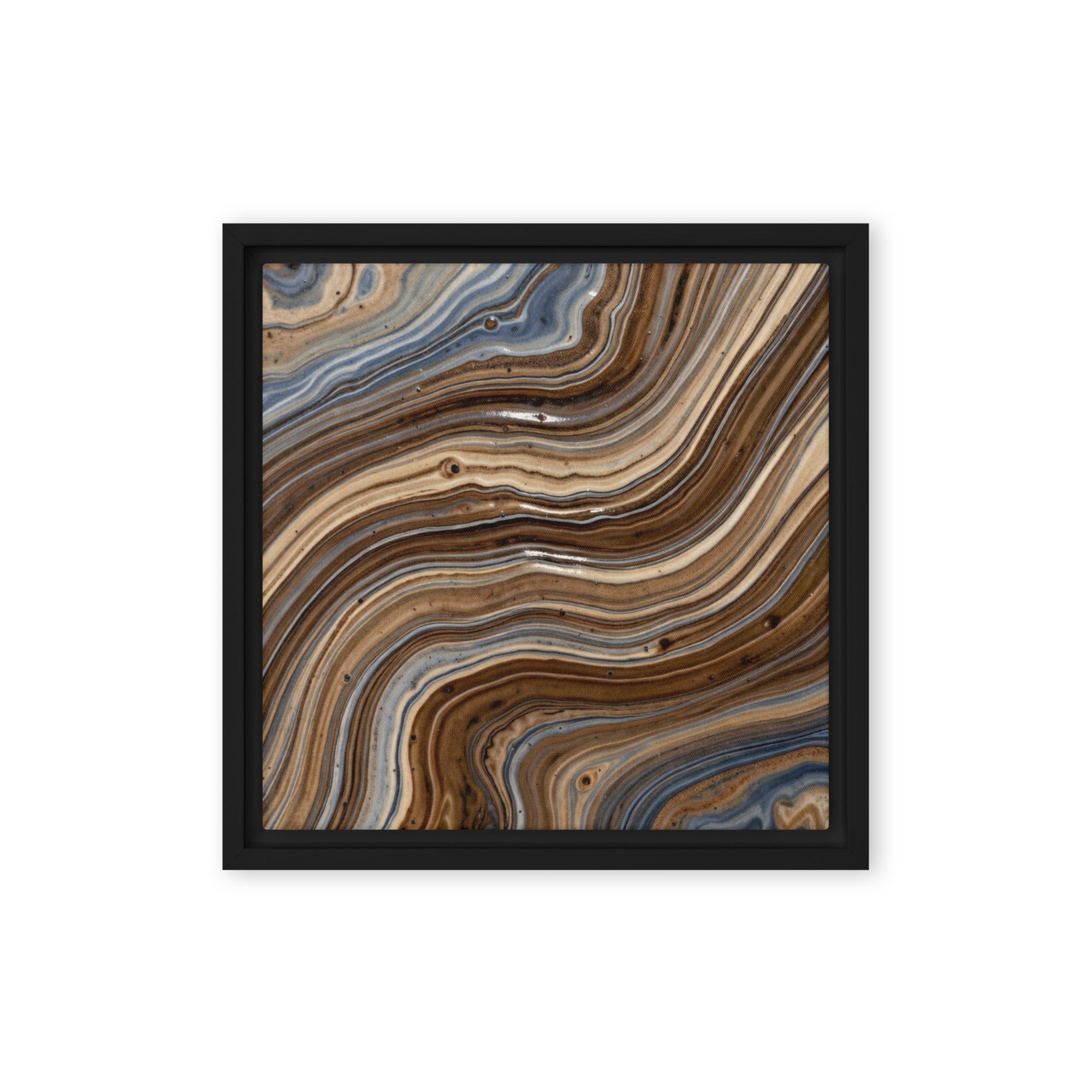 Dunes framed canvas print shown in front view in black frame, 20 x 30 inch large size