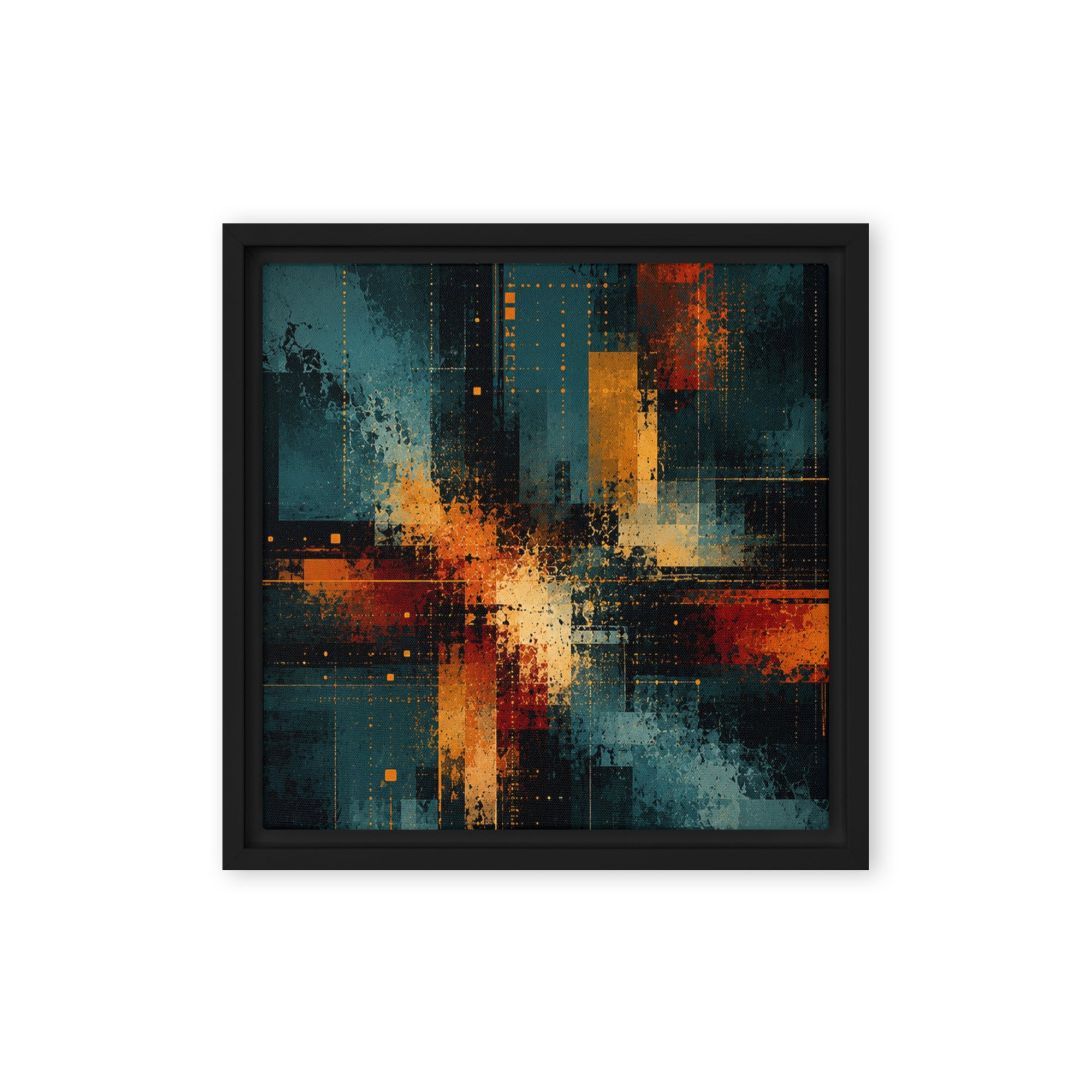 Axion framed canvas print product image in black frame, 20 x 28 inch large size