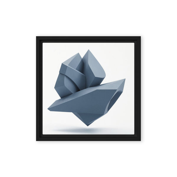 Slate II framed canvas print shown in front view in black frame