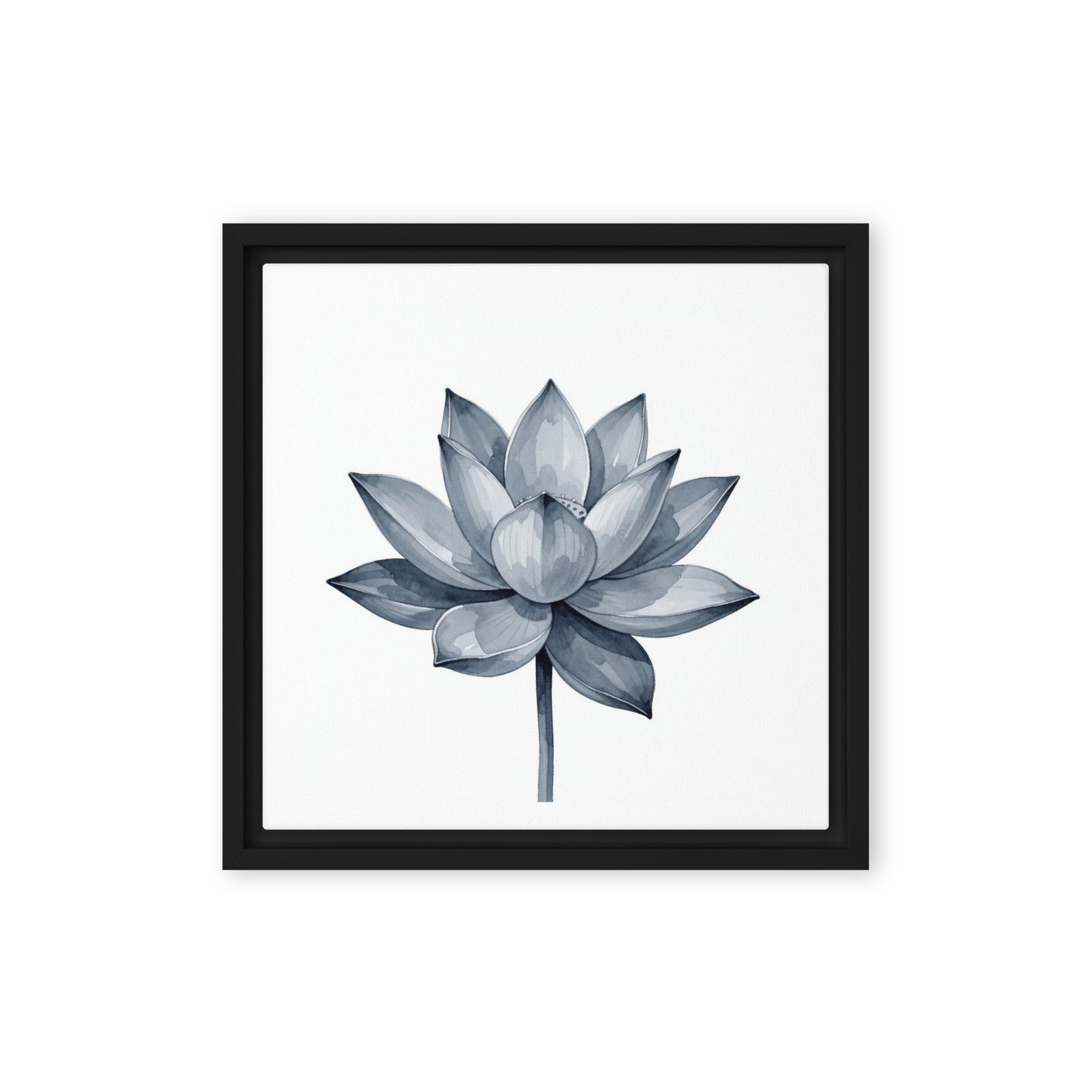 Slate IV framed canvas print shown in front view in black frame