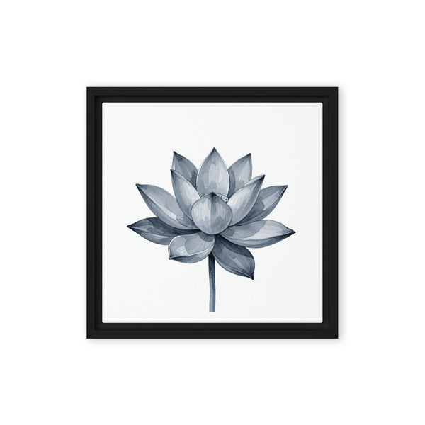 Slate IV framed canvas print shown in front view in black frame