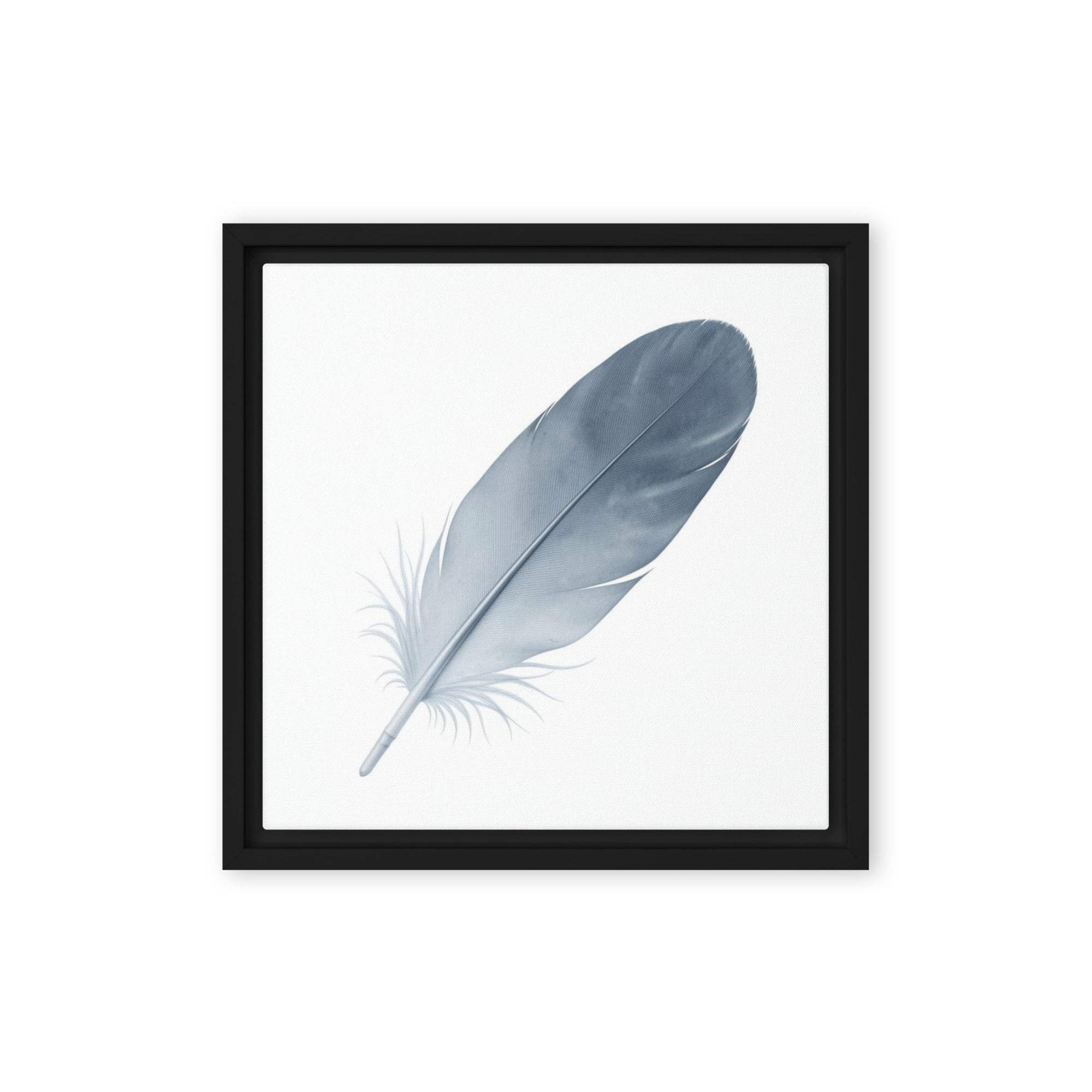 Slate VI framed canvas print shown in front view in black frame