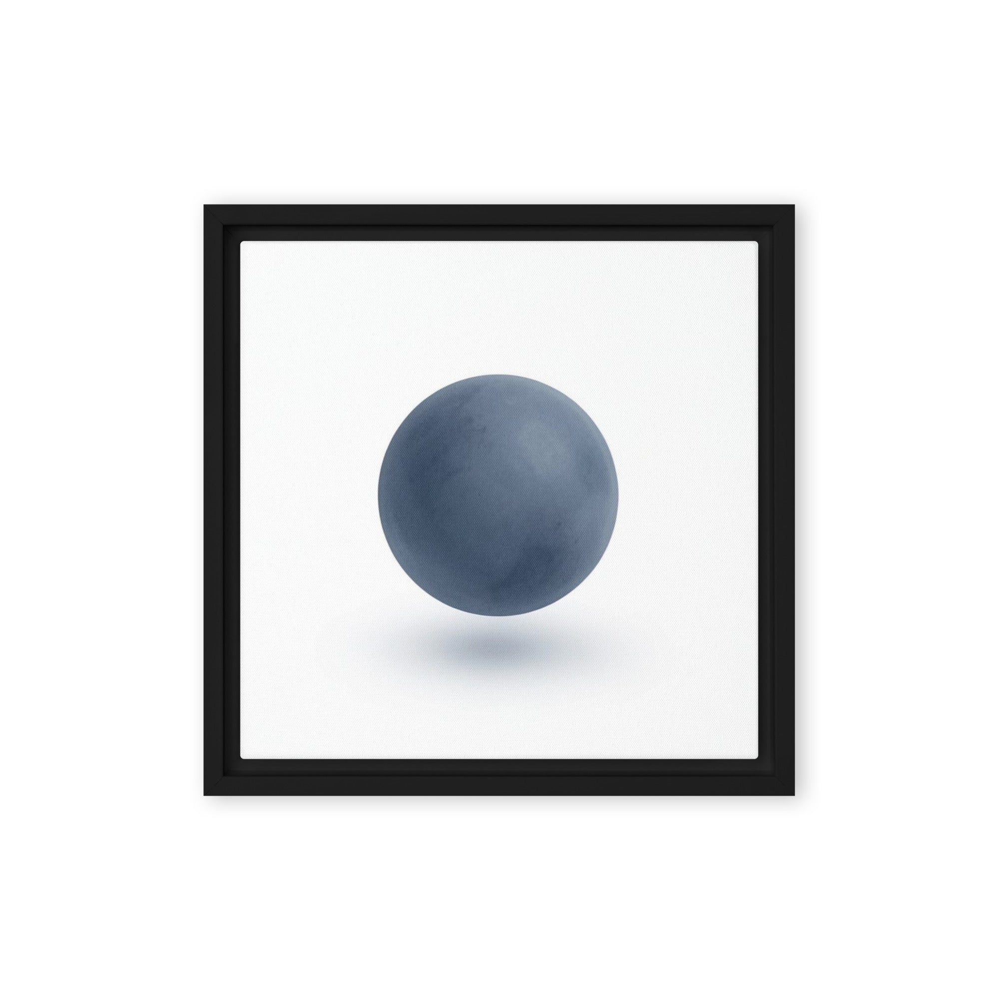 Slate VII framed canvas print shown in front view in black frame