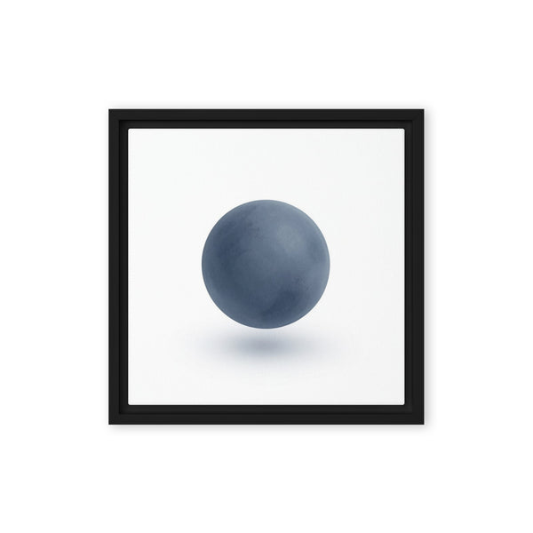 Slate VII framed canvas print shown in front view in black frame