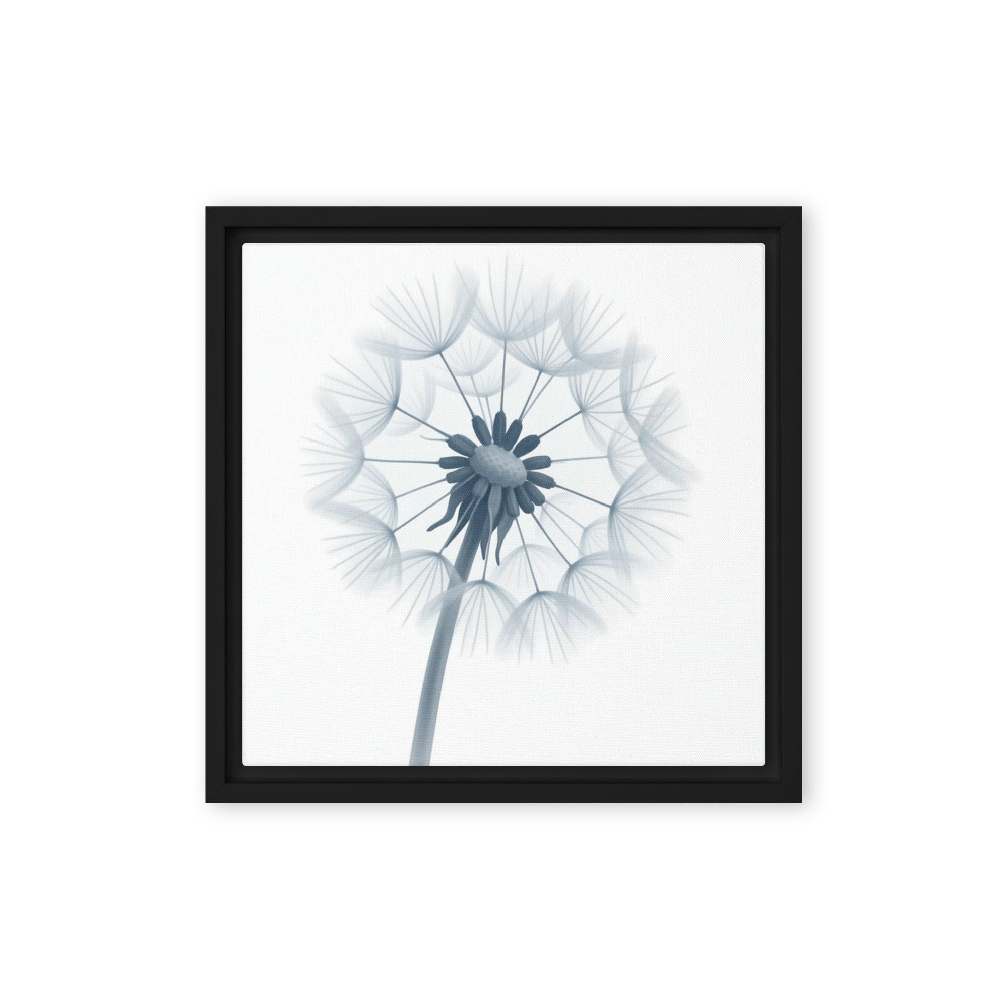Slate VIII framed canvas print shown in front view in black frame