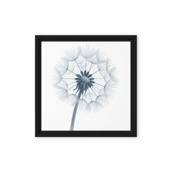 Slate VIII framed canvas print shown in front view in black frame