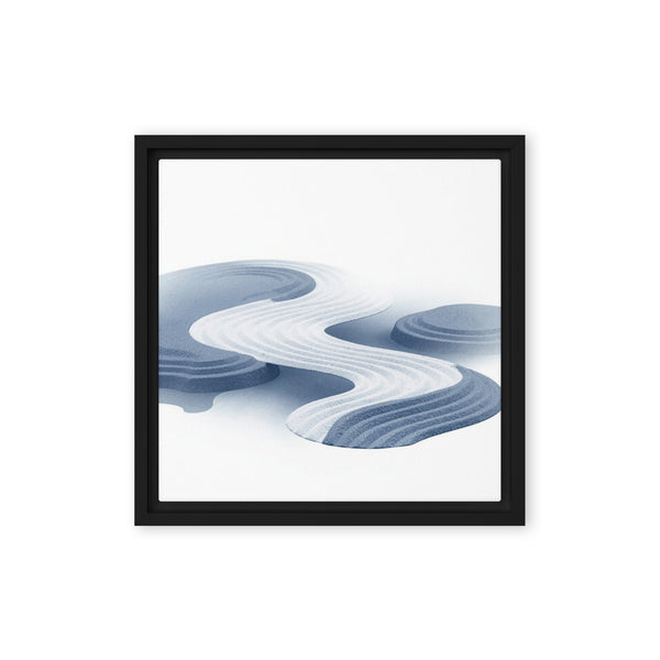 Slate XIII framed canvas print shown in front view in black frame