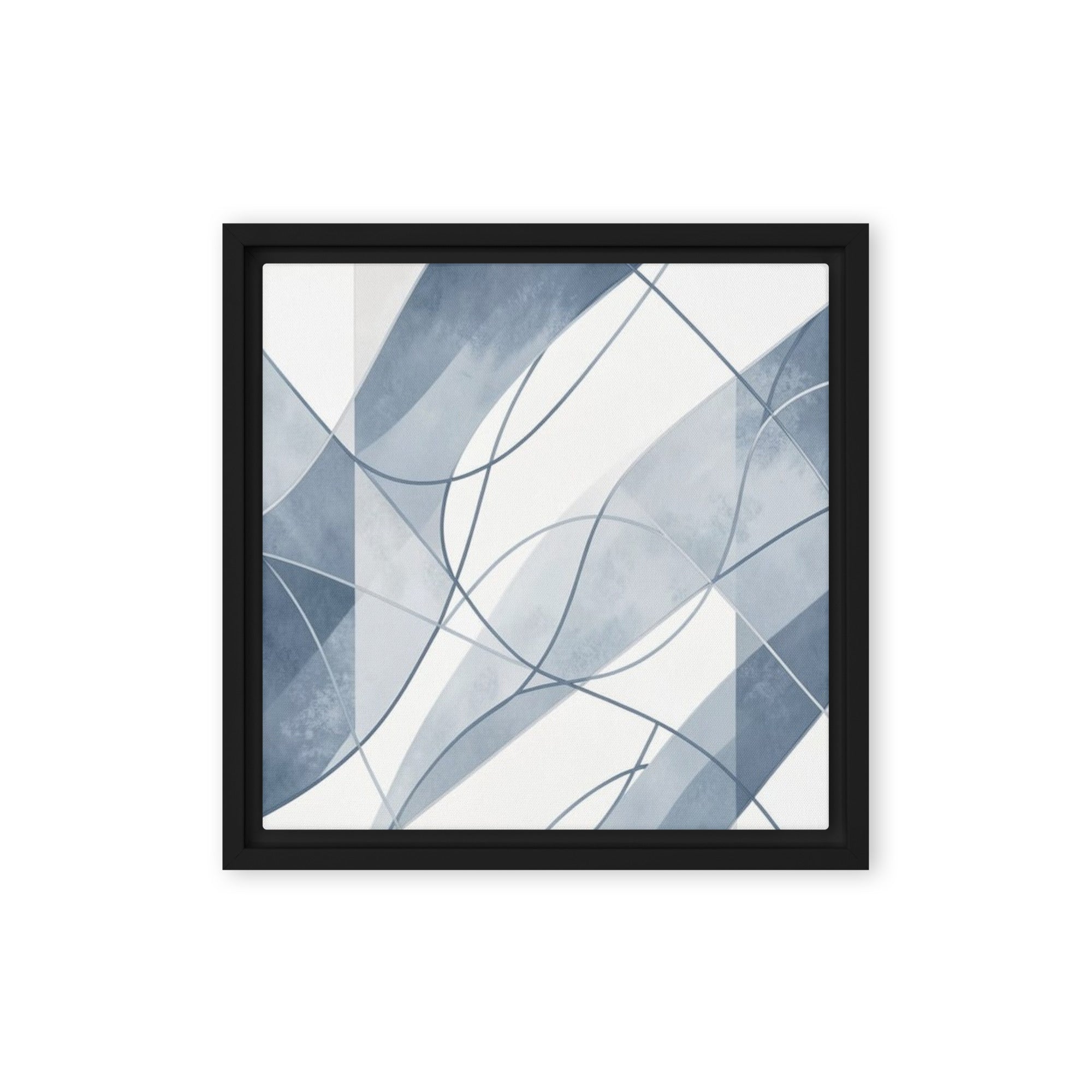 Slate XVII framed canvas print shown in front view in black frame