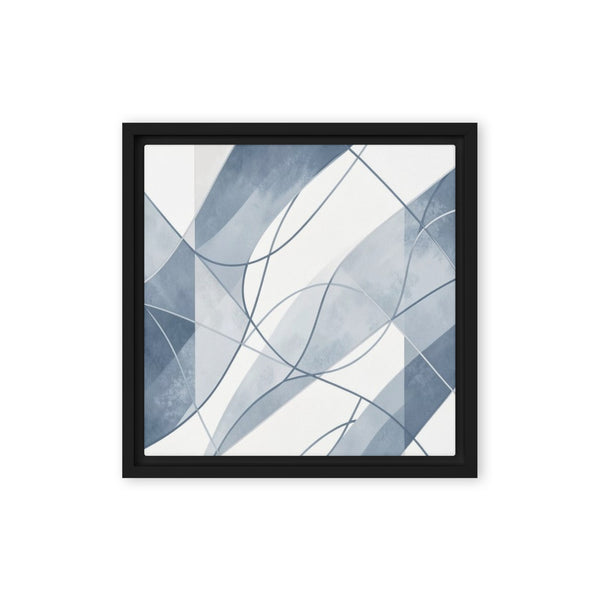 Slate XVII framed canvas print shown in front view in black frame