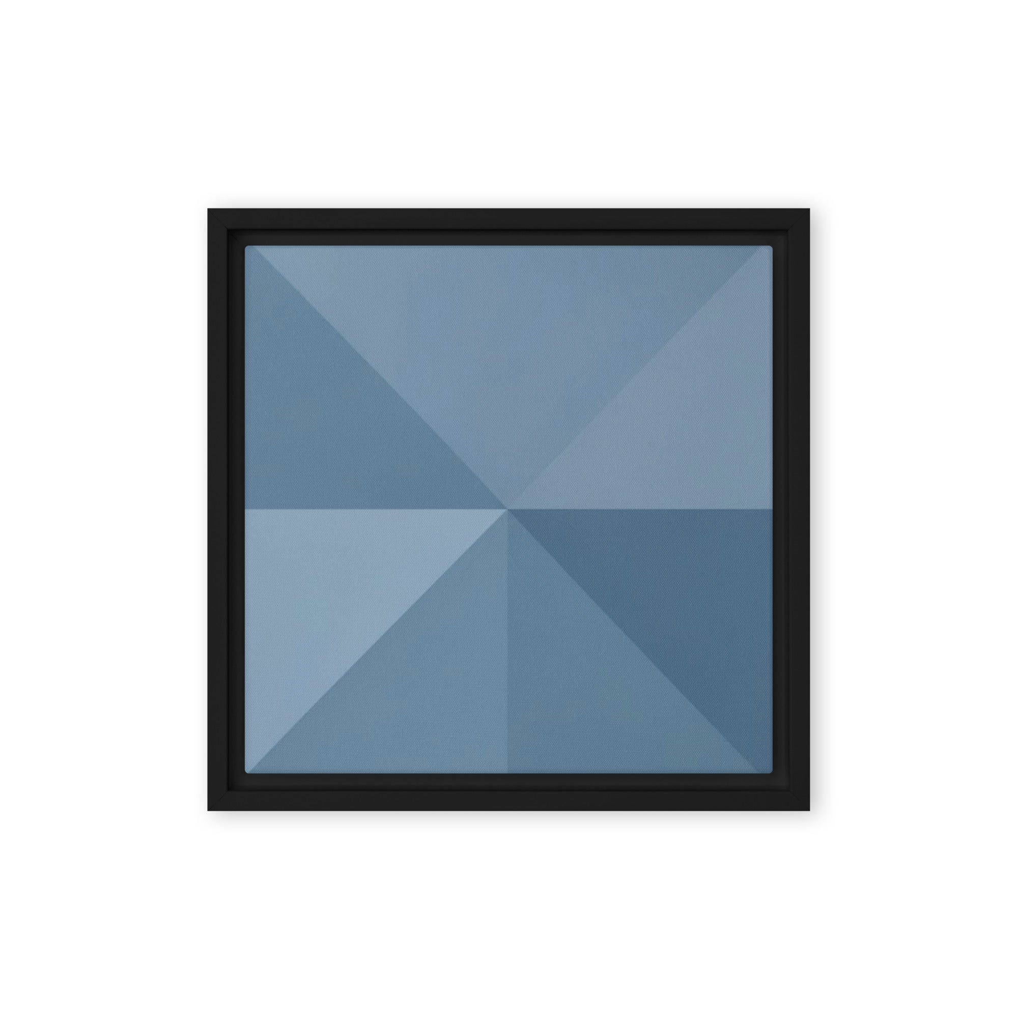 Slate XVIII framed canvas print shown in front view in black frame