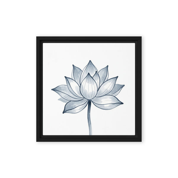 Slate XIX framed canvas print shown in front view in black frame