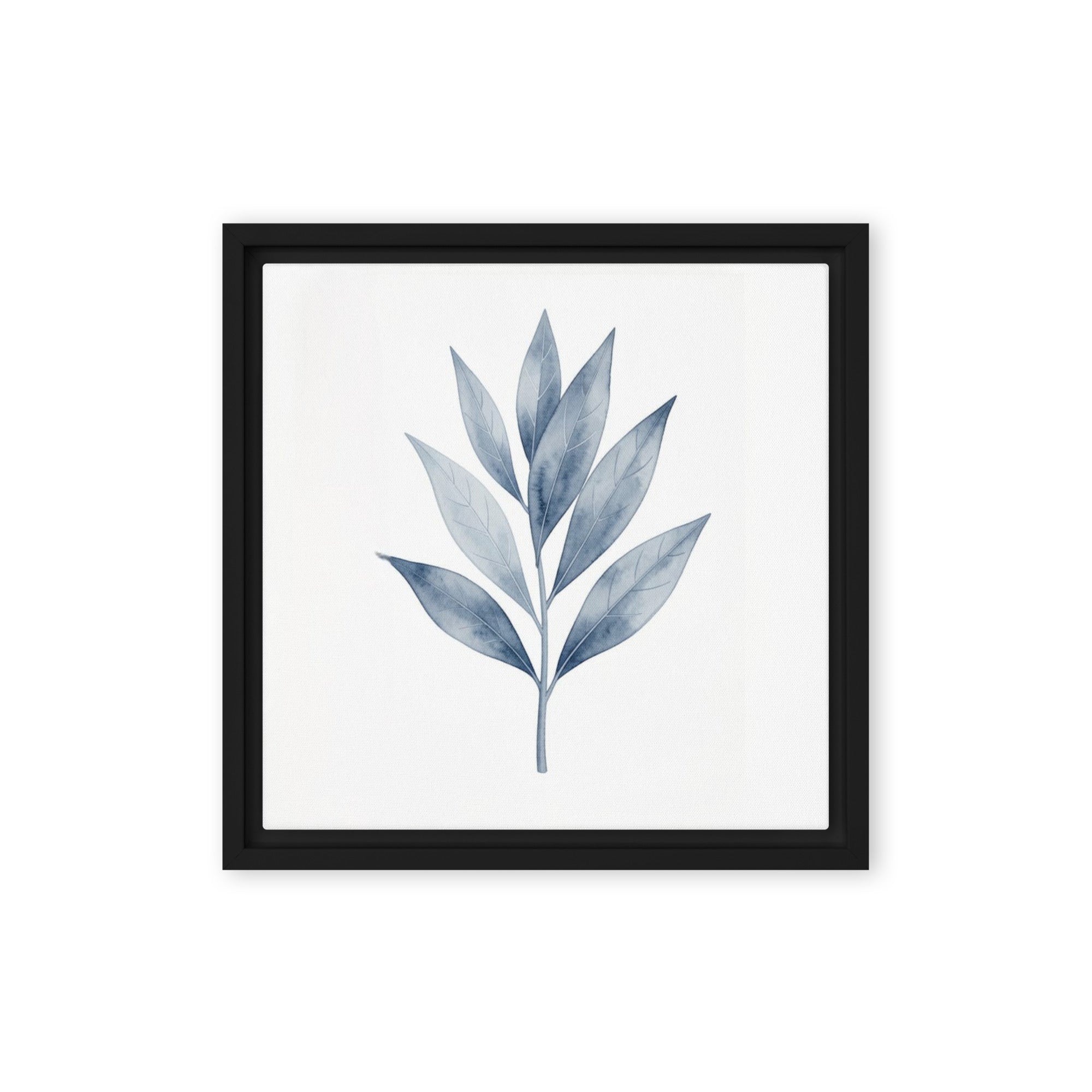 Slate XX framed canvas print shown in front view in black frame
