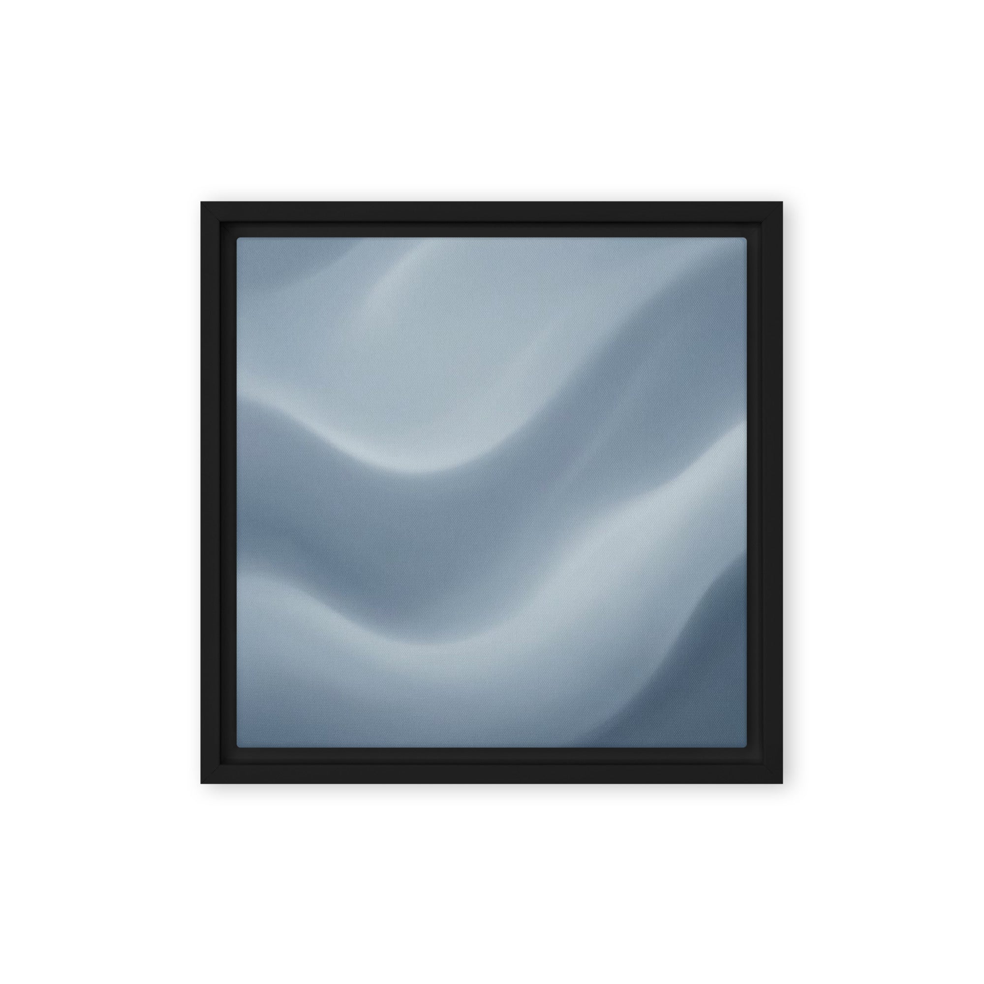 Slate XXIV framed canvas print shown in front view in black frame