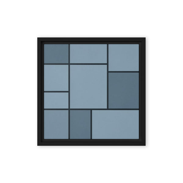 Slate XXIX framed canvas print shown in front view in black frame