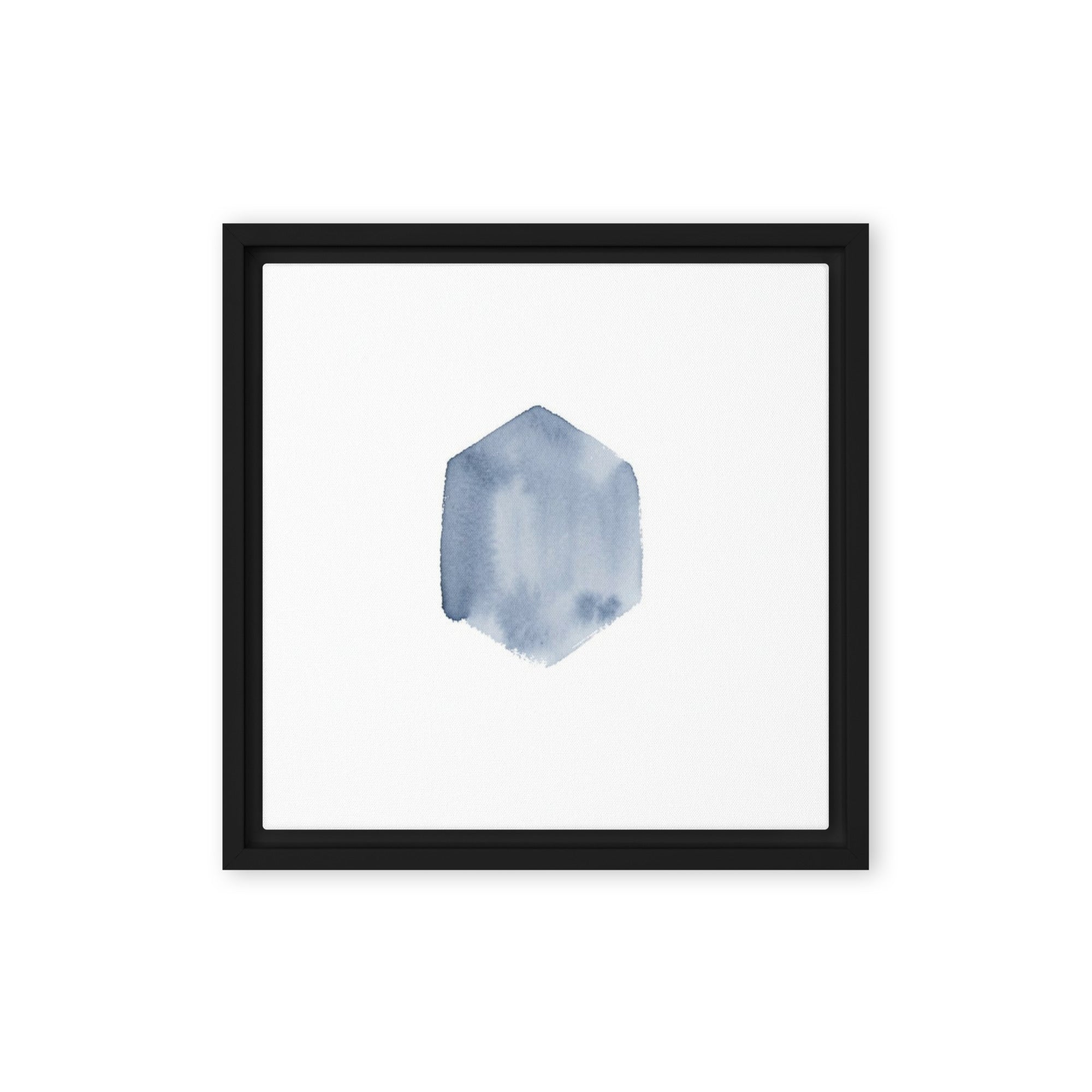 Slate XXXI framed canvas print shown in front view in black frame