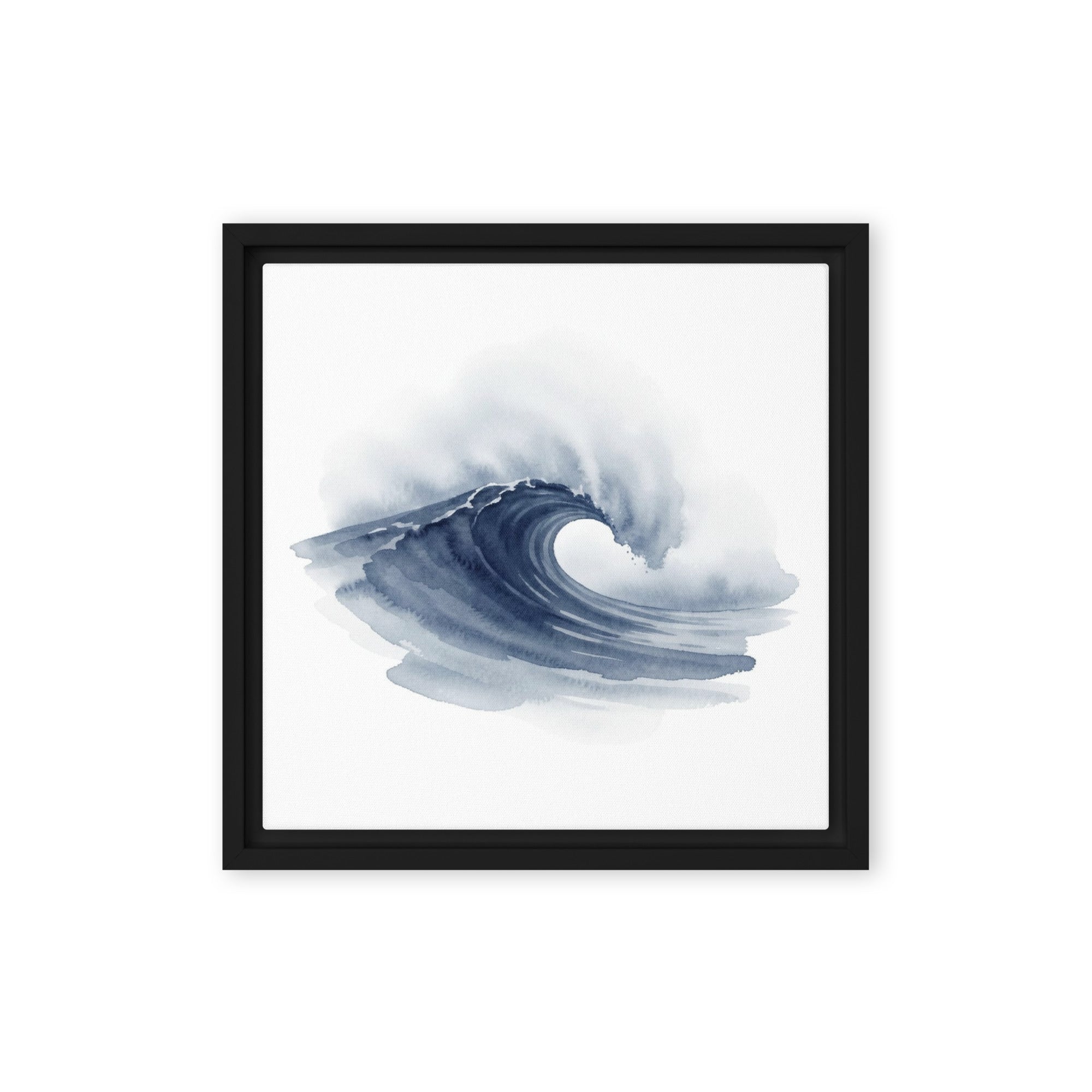 Slate XXXII framed canvas print shown in front view in black frame
