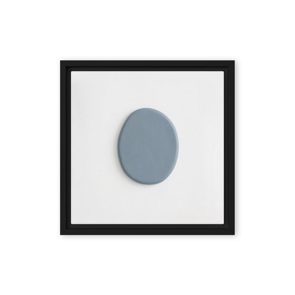 Slate XXXIII framed canvas print shown in front view in black frame