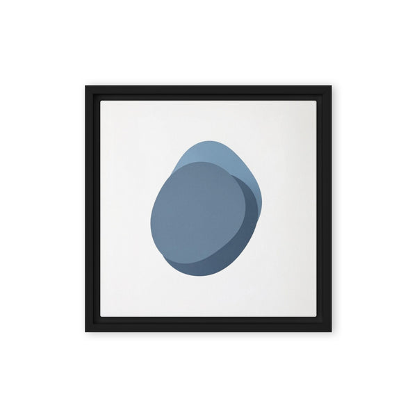 Slate XXXV framed canvas print shown in front view in black frame