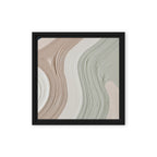 Talus framed canvas artwork with angular rock-like forms and deep charcoal contrasts, shown on white.