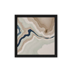 Terrace framed canvas artwork with stepped stone-like shelves and warm mineral gradients, shown on white.