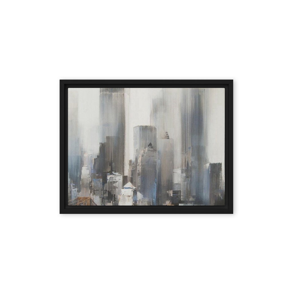 Vanguard framed canvas skyline front-facing product image in white frame, 20 x 30 inch large size
