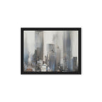Vanguard framed canvas skyline front-facing product image in white frame, 20 x 30 inch large size