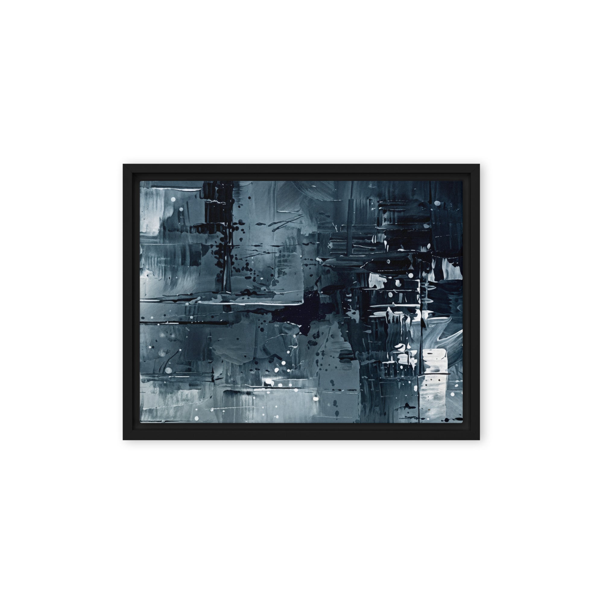 Amidst framed canvas print front-facing product image in black frame, 24 x 36 inch statement piece