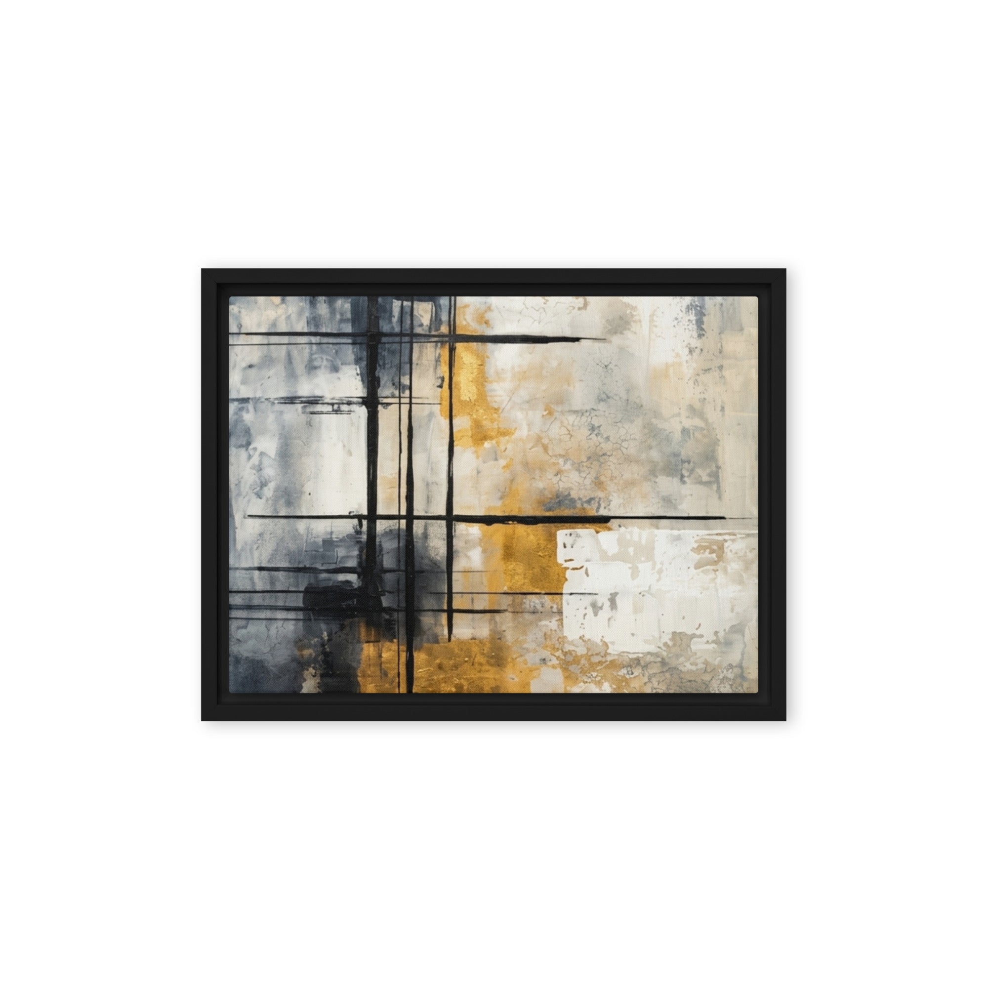 Elite framed canvas print shown in front view in black frame, 24 x 32 inch large size