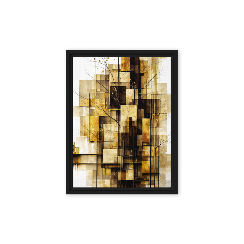 Altin framed canvas print front-facing product image in black frame, 16 x 16 inch universal size