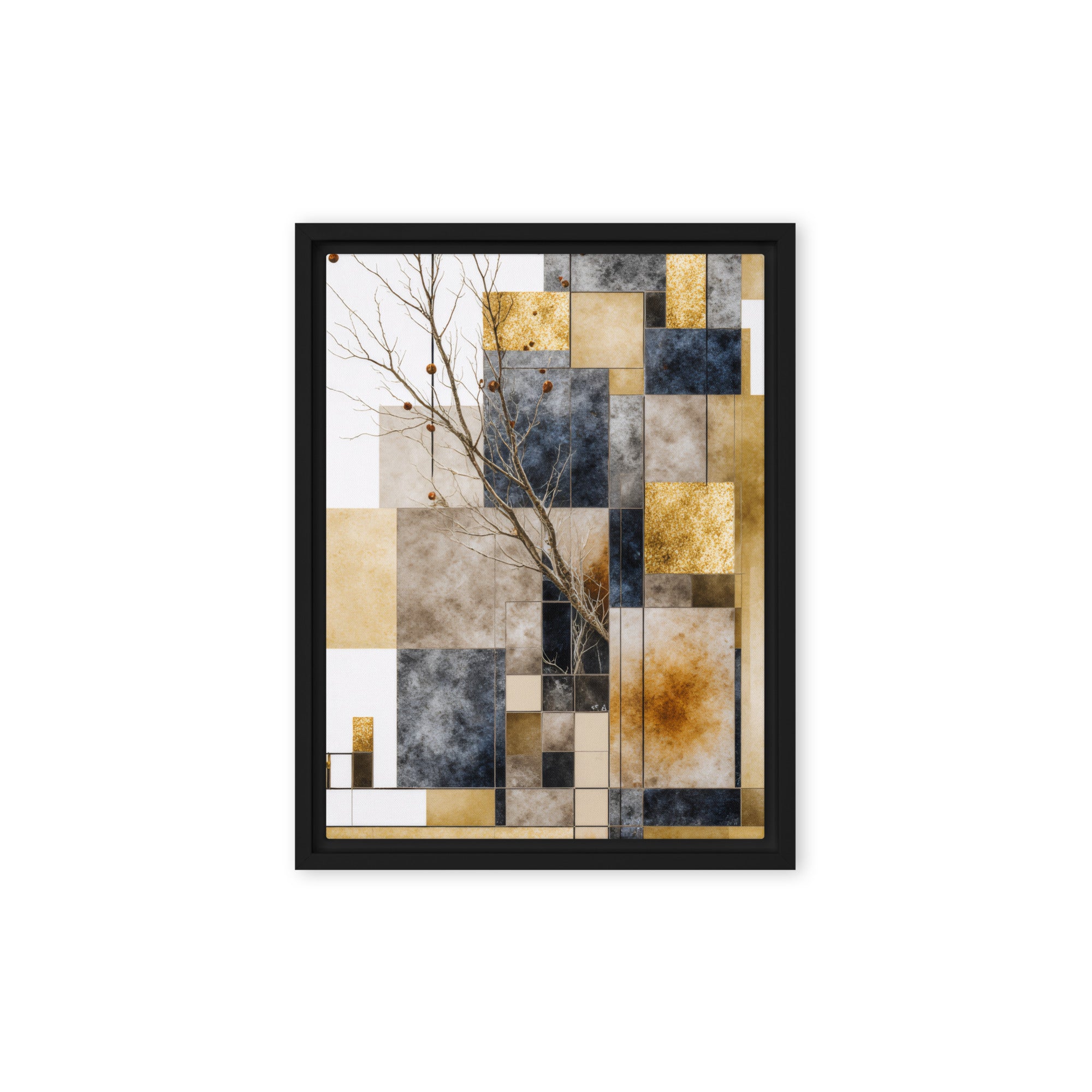 Scorie framed canvas print product view in black frame, 20 x 28 inch large size