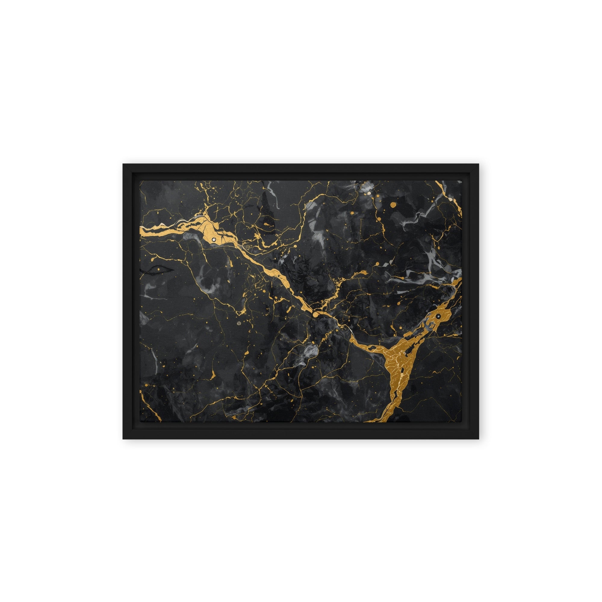 Midas framed canvas print wall display image in brown frame, 8 x 10 inch universal size