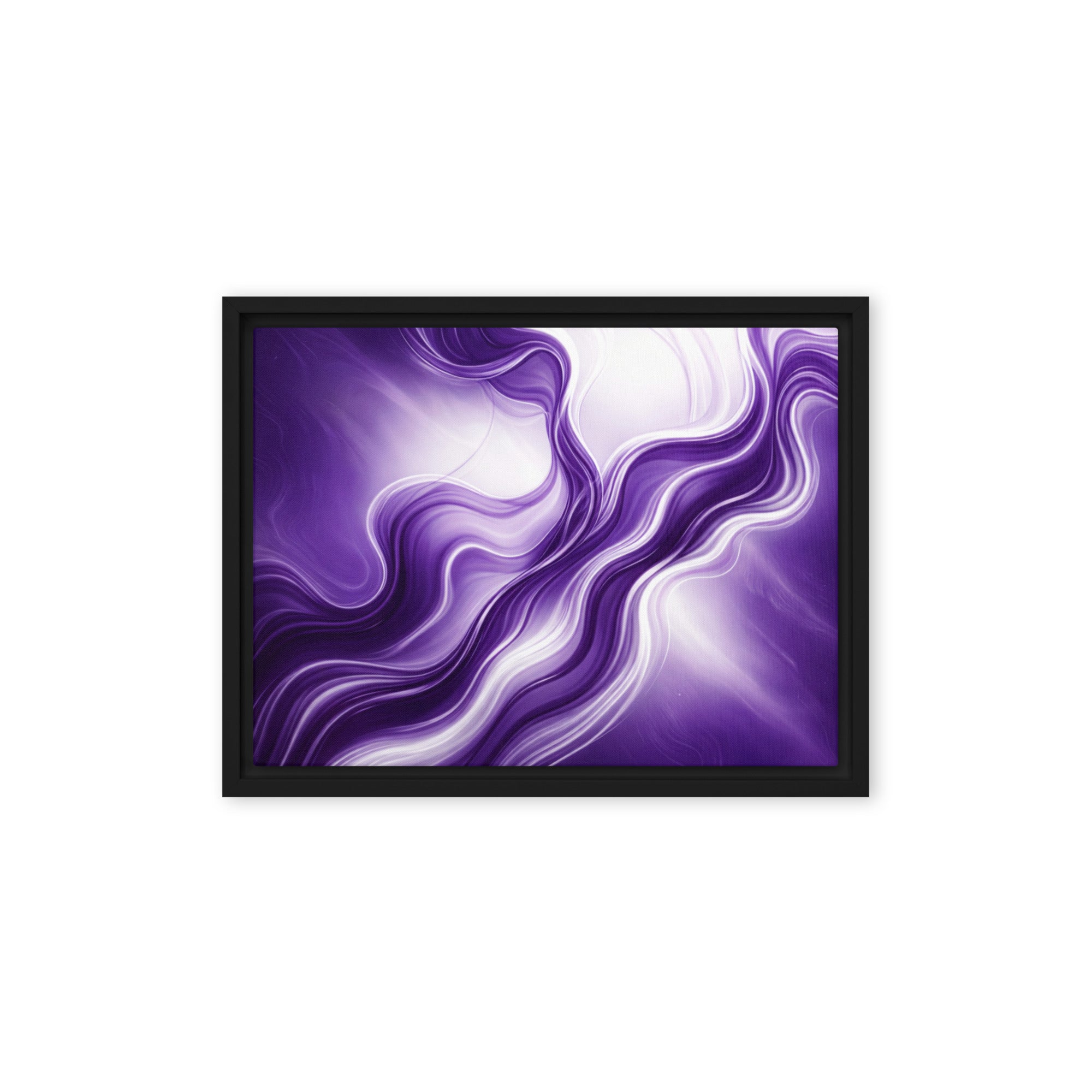 Silk framed canvas print product mockup in brown frame, 9 x 12 inch universal size
