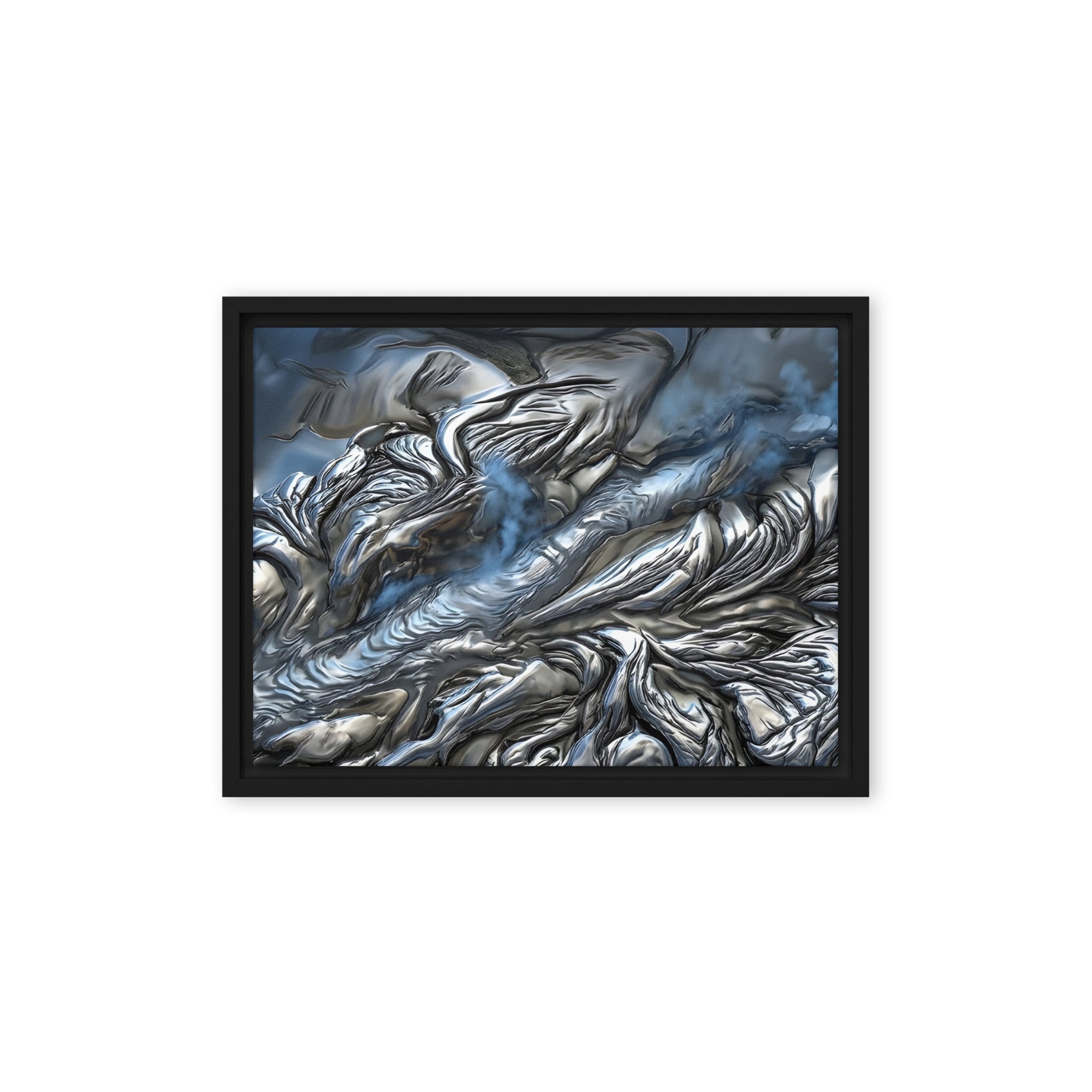 Andesite framed canvas print wall display image in brown frame, 8 x 10 inch universal size