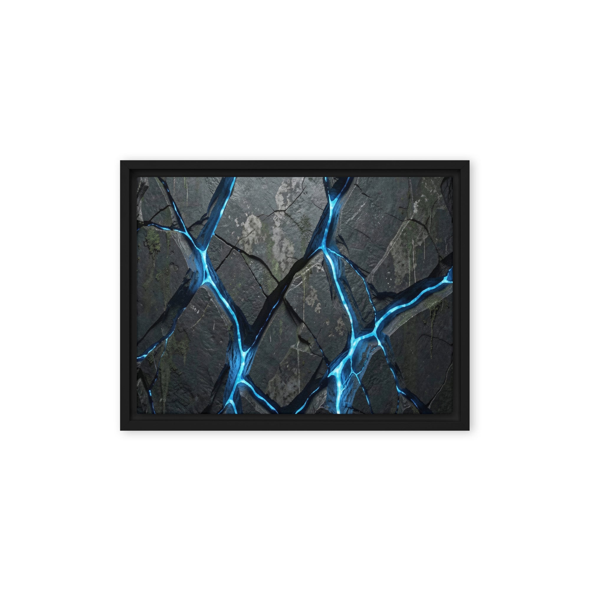 Igneous framed canvas print wall display image in brown frame, 8 x 10 inch universal size