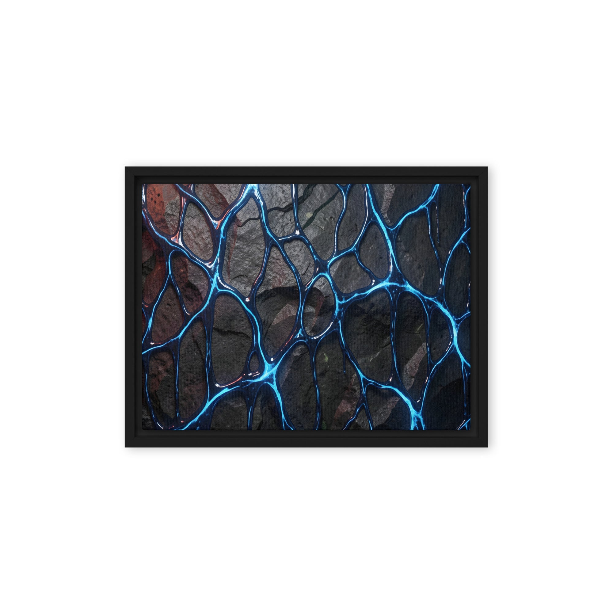 Magmatic framed canvas print wall display image in brown frame, 8 x 10 inch universal size