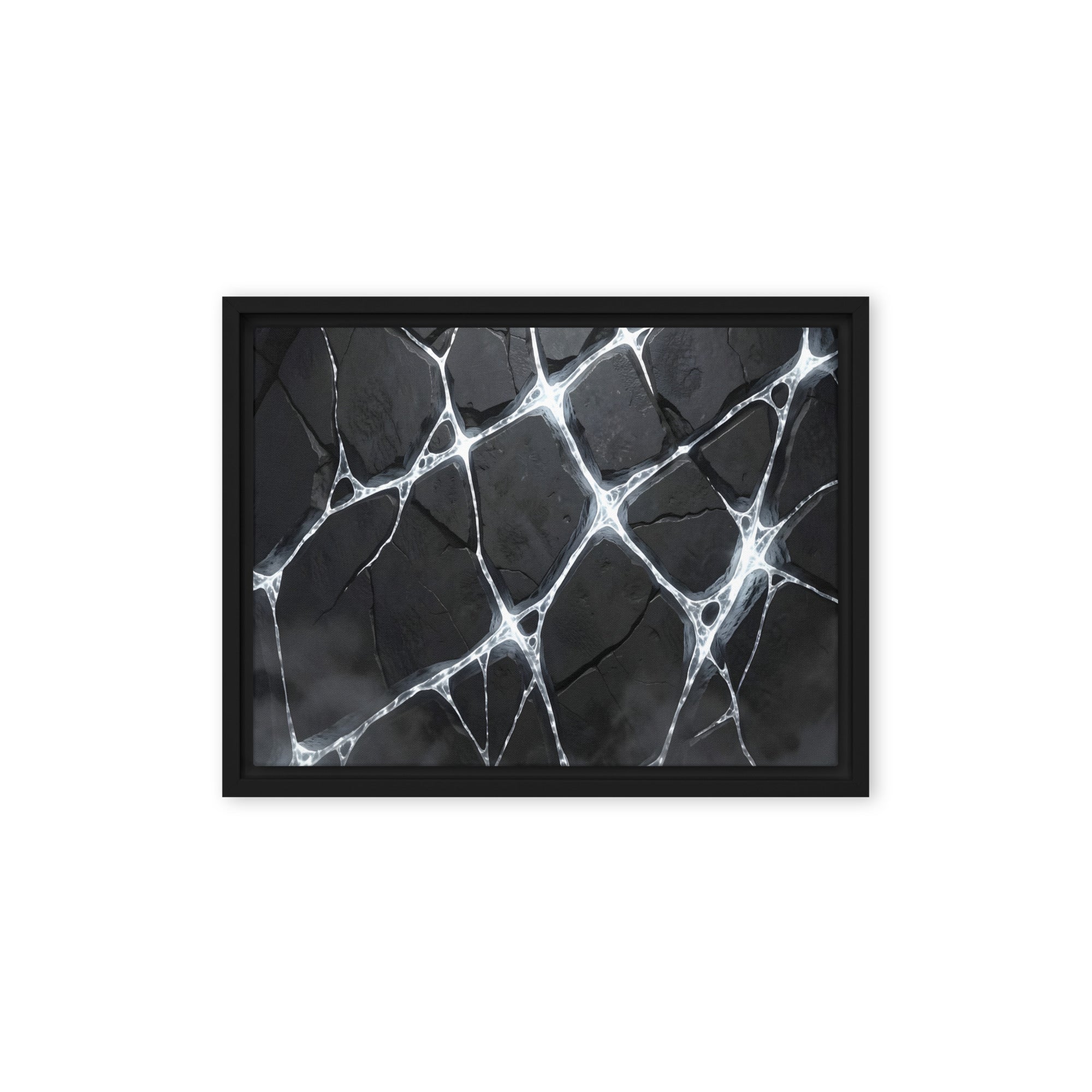 Pumice framed canvas print wall display image in brown frame, 8 x 10 inch universal size