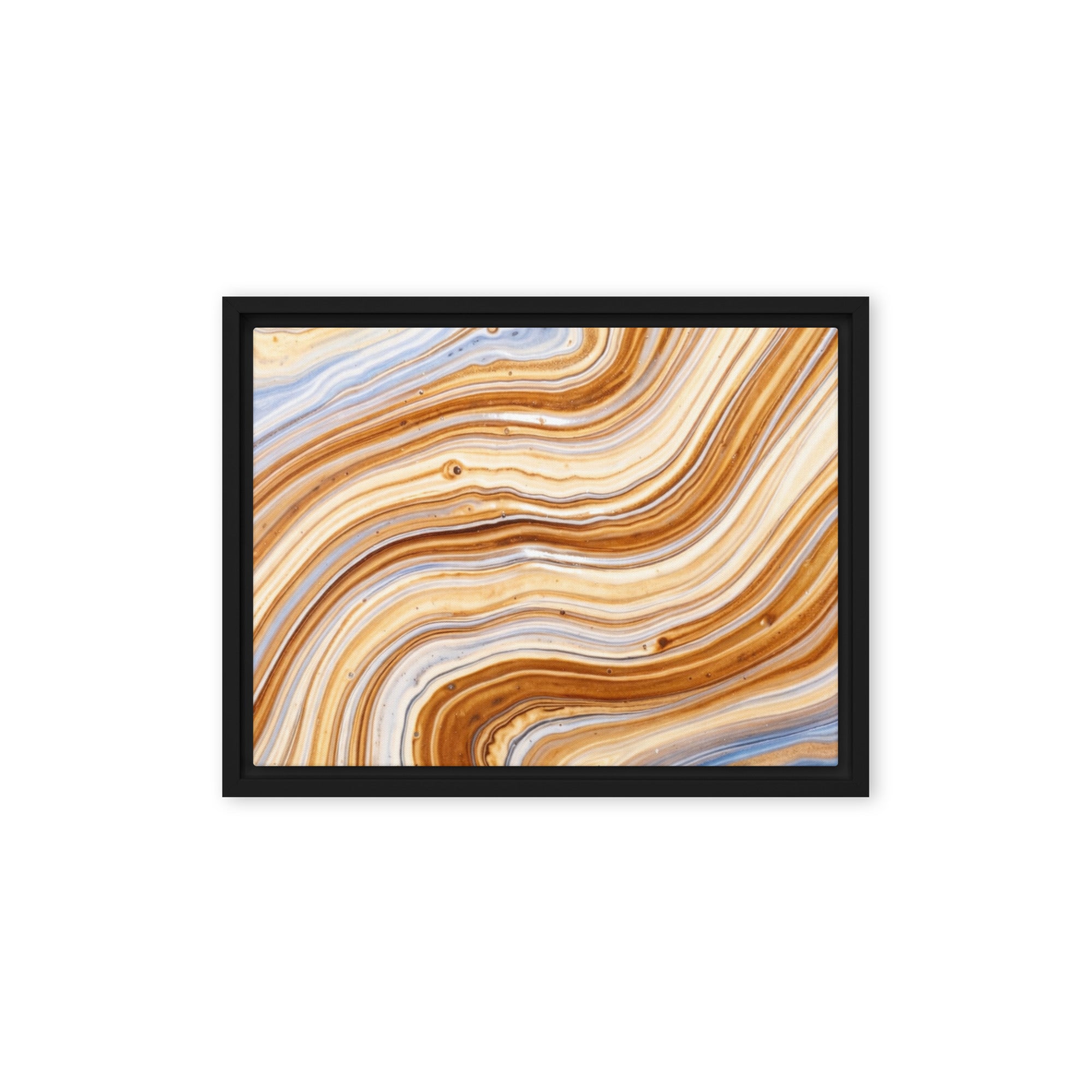 Dune framed canvas print wall display image in brown frame, 8 x 10 inch universal size