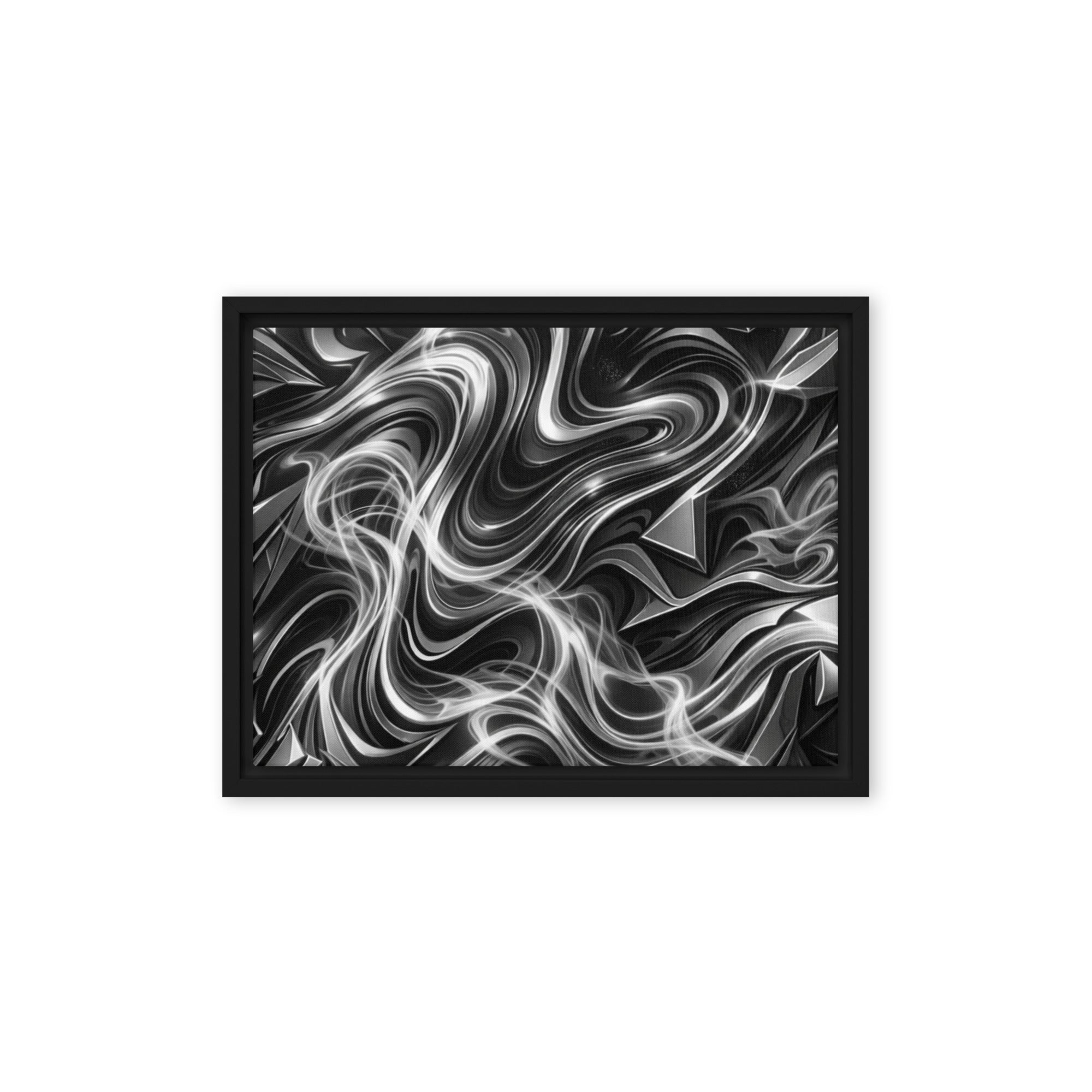 Edge framed canvas print wall display image in brown frame, 8 x 10 inch universal size